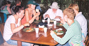 outdoor restaurant in jim corbett national park-dhikuli near vasavana corbett